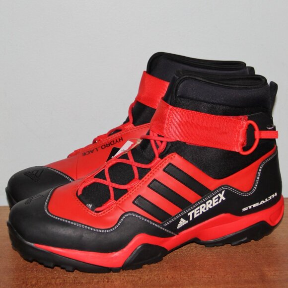 Adidas Terrex Hydro Lace Trail Boots Men's 11 Black Red Canyoneering - Picture 2 of 6